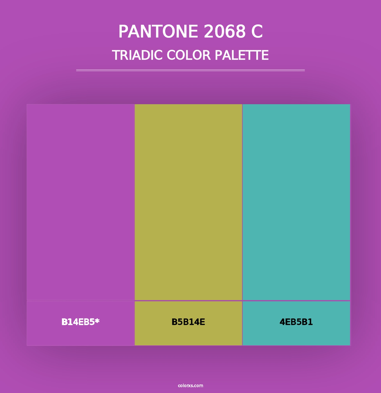 PANTONE 2068 C - Triadic Color Palette