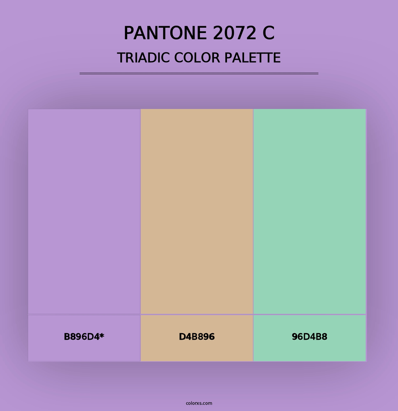 PANTONE 2072 C - Triadic Color Palette