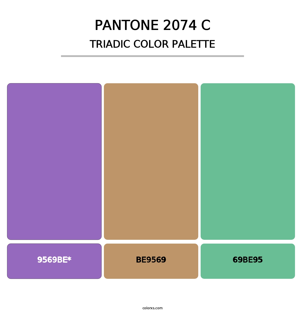 PANTONE 2074 C - Triadic Color Palette