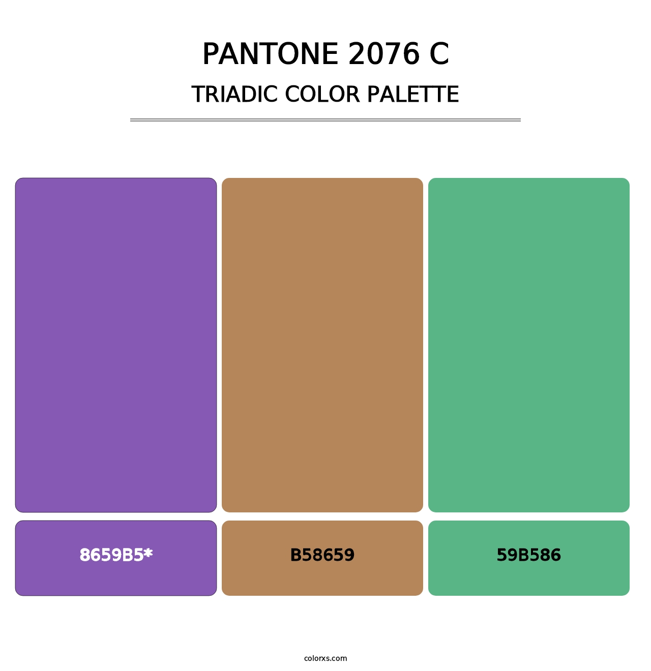 PANTONE 2076 C - Triadic Color Palette