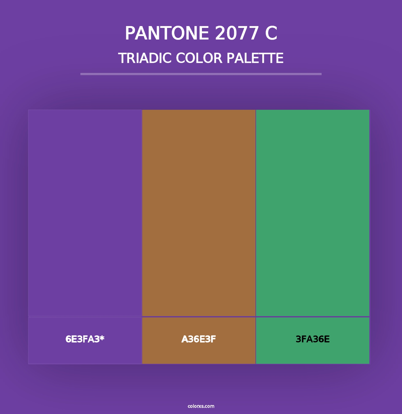 PANTONE 2077 C - Triadic Color Palette