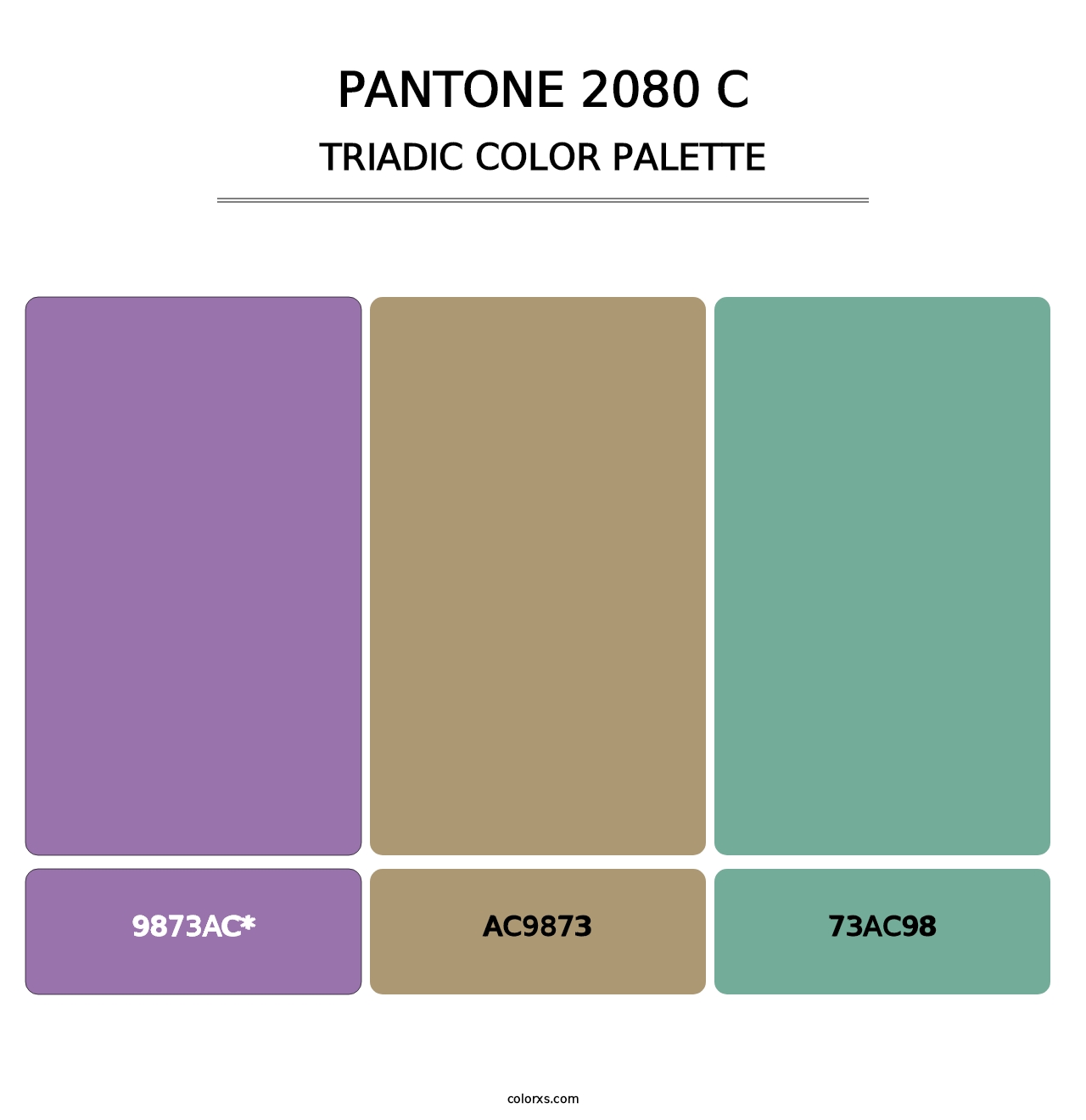 PANTONE 2080 C - Triadic Color Palette