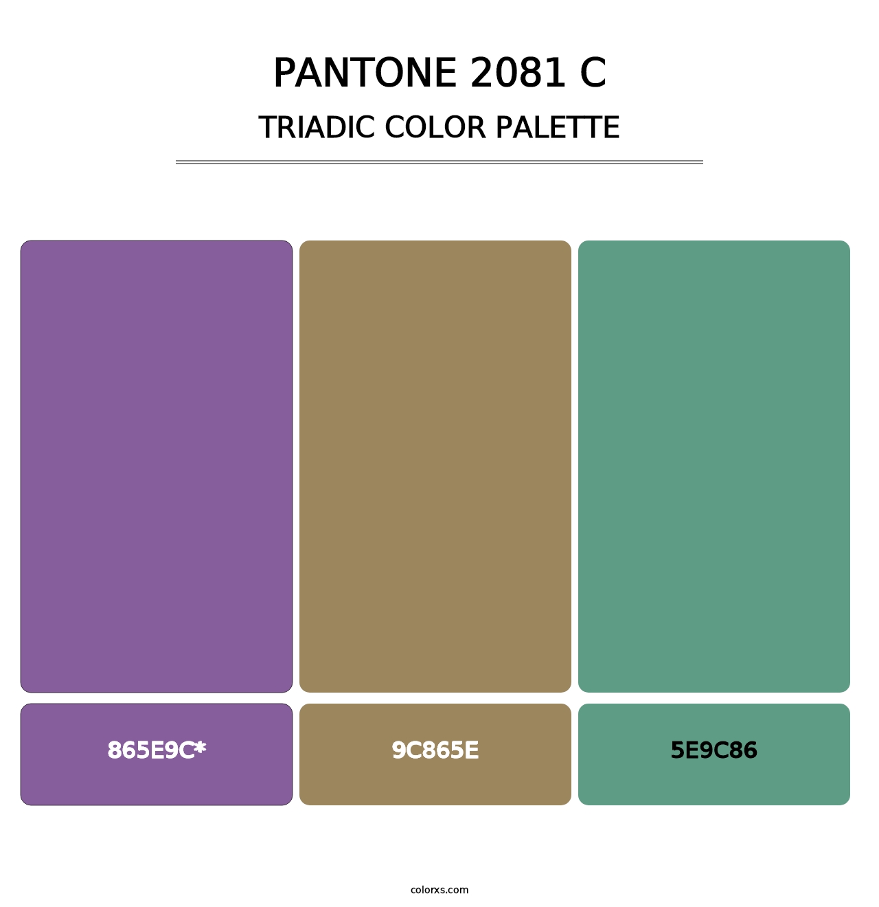 PANTONE 2081 C - Triadic Color Palette