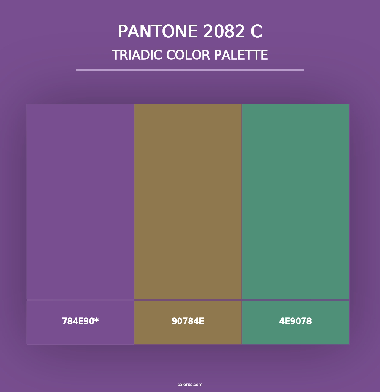 PANTONE 2082 C - Triadic Color Palette