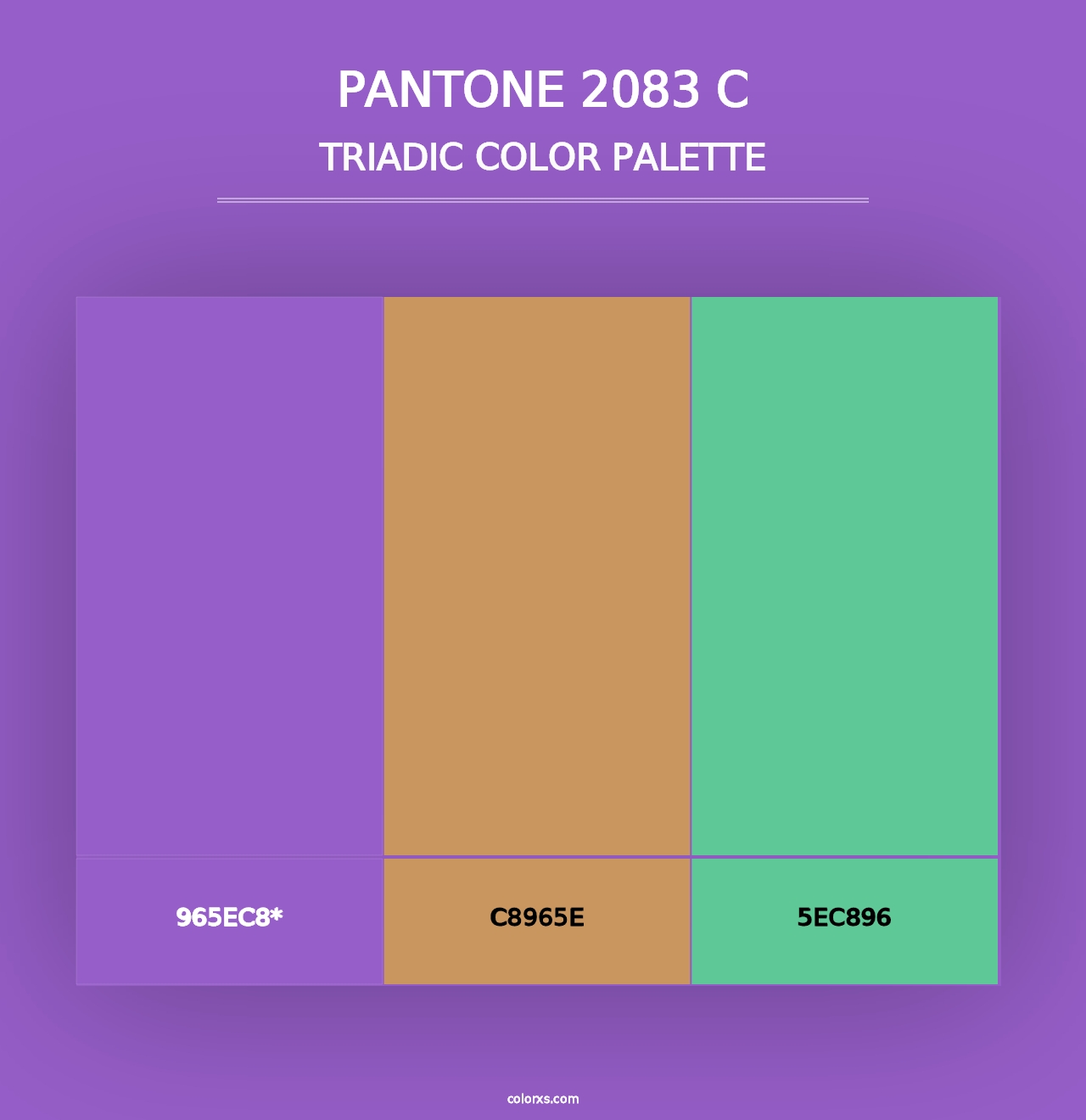 PANTONE 2083 C - Triadic Color Palette