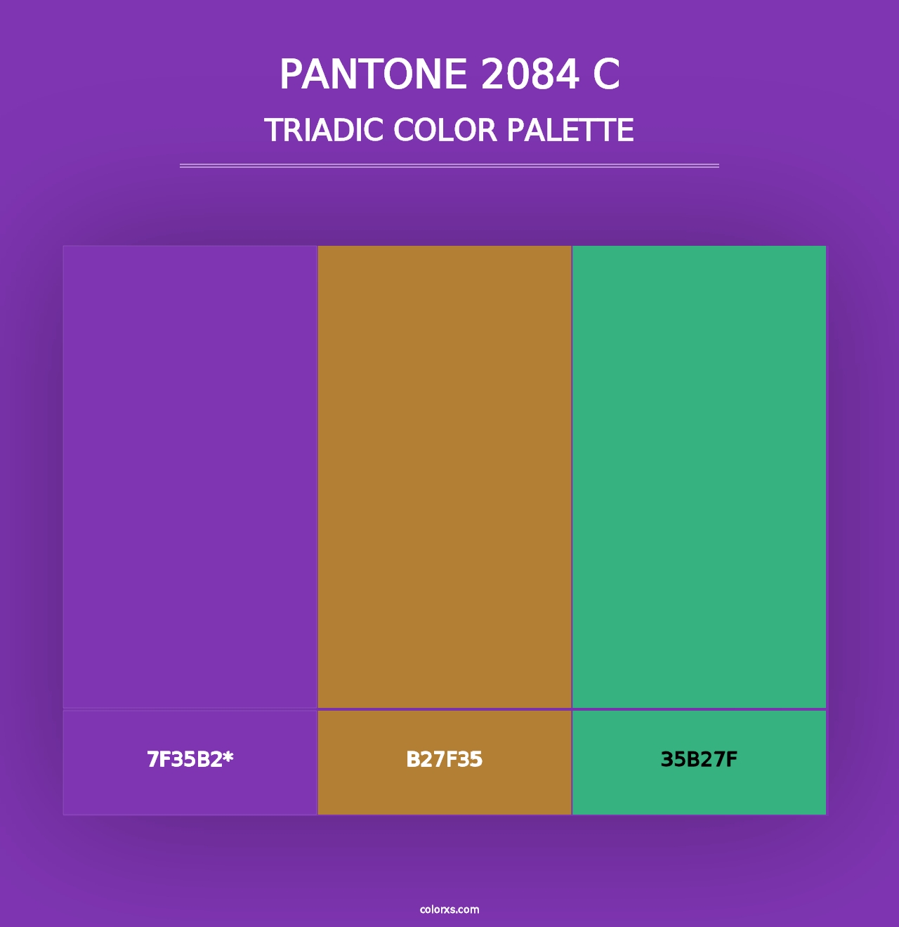 PANTONE 2084 C - Triadic Color Palette