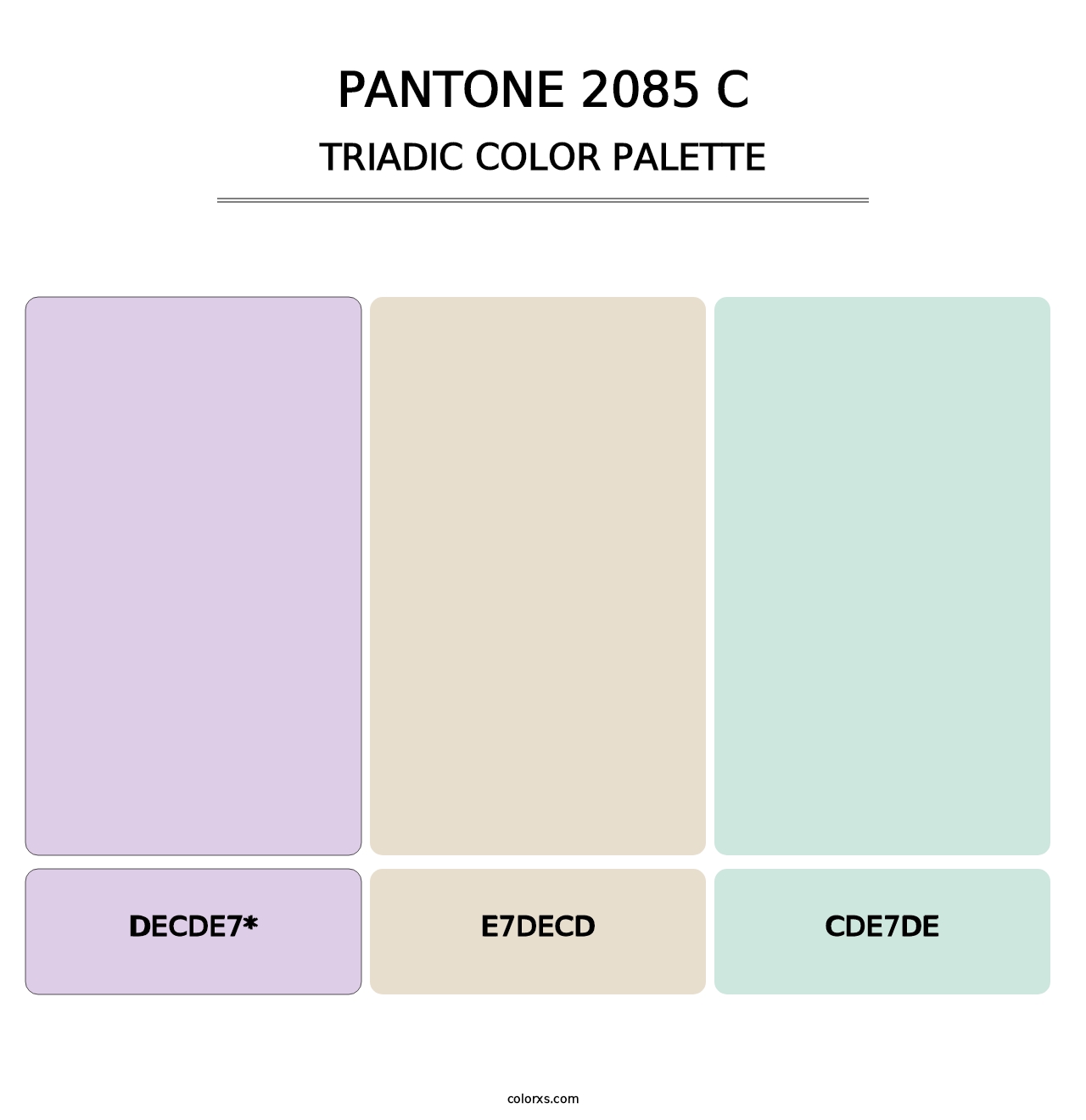 PANTONE 2085 C - Triadic Color Palette