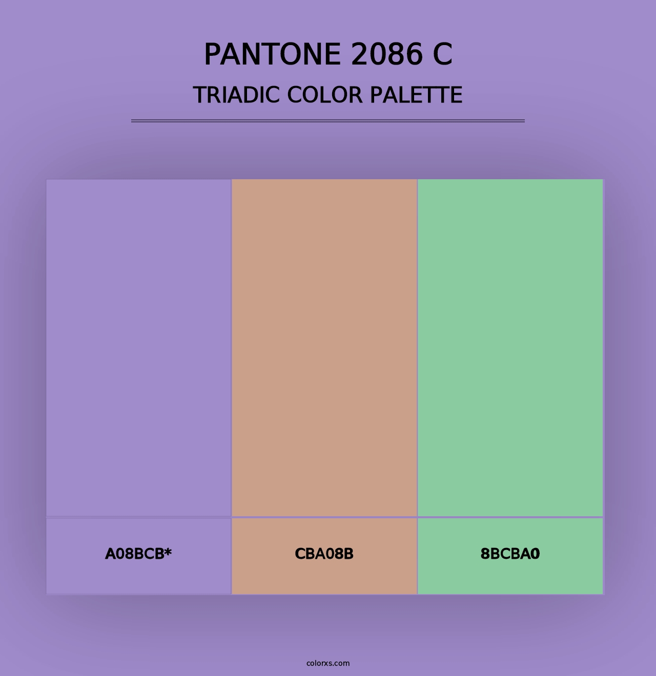 PANTONE 2086 C - Triadic Color Palette