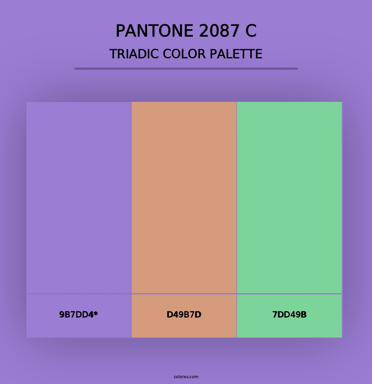 PANTONE 2087 C - Triadic Color Palette