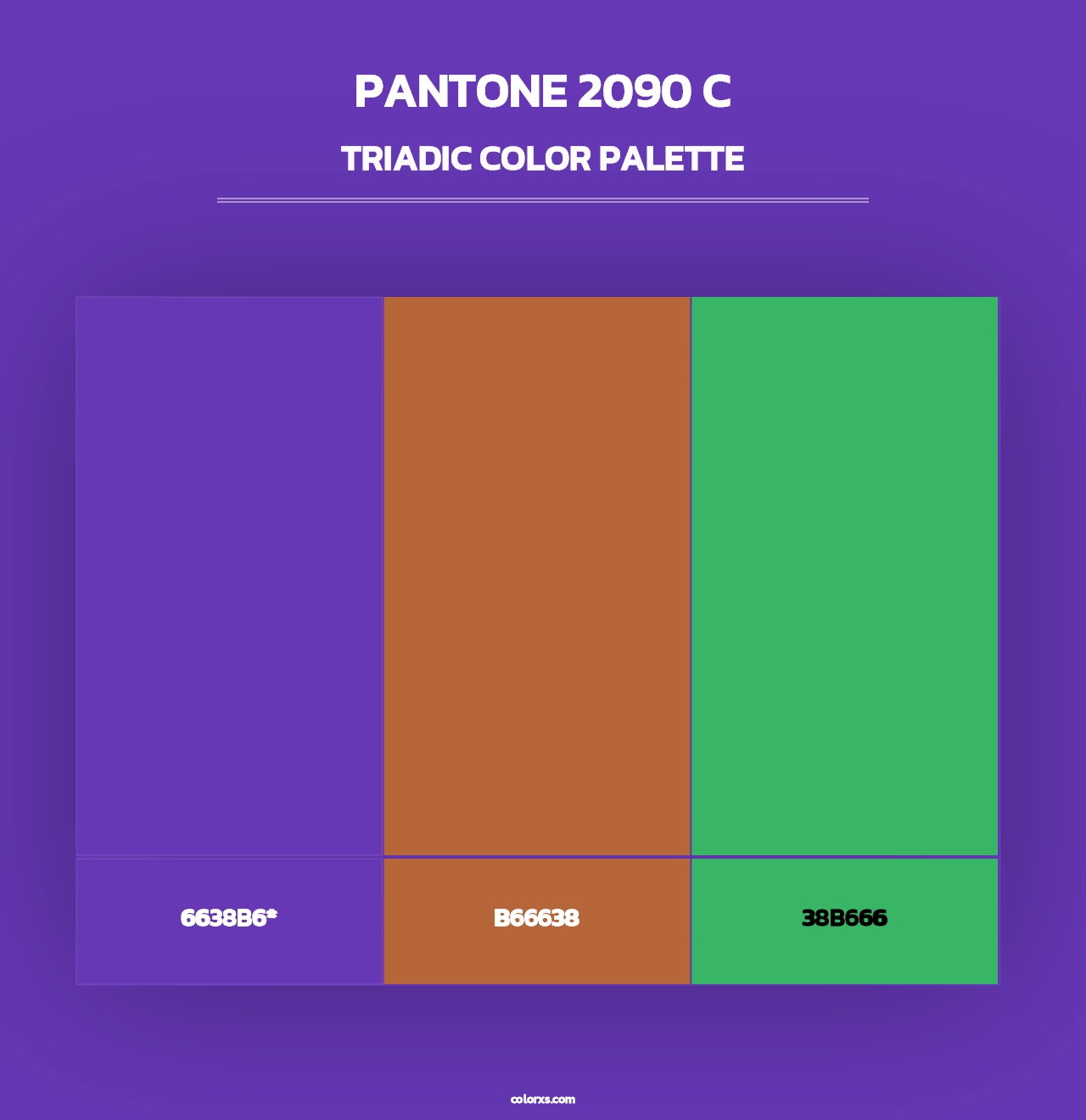 PANTONE 2090 C - Triadic Color Palette