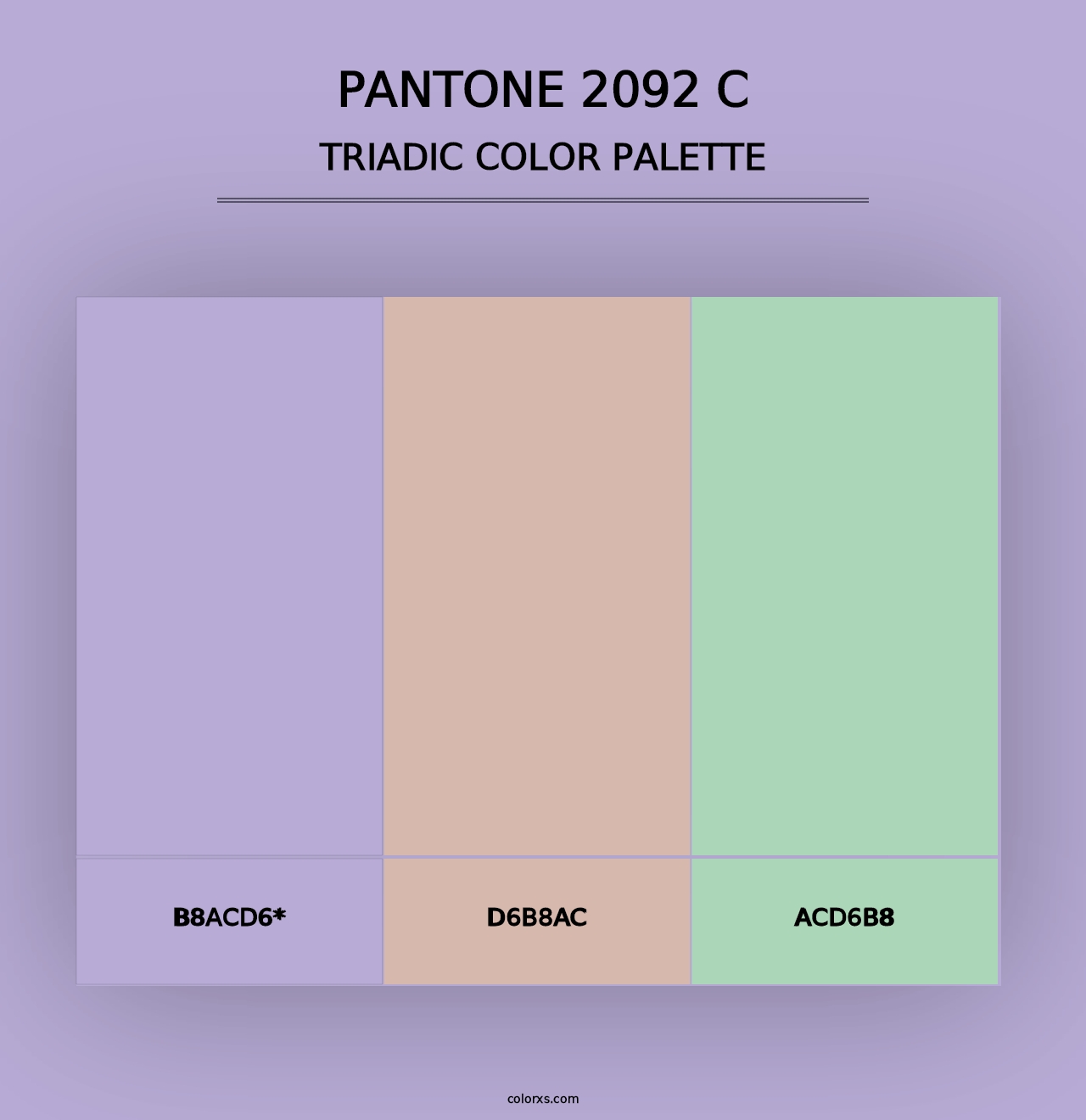 PANTONE 2092 C - Triadic Color Palette