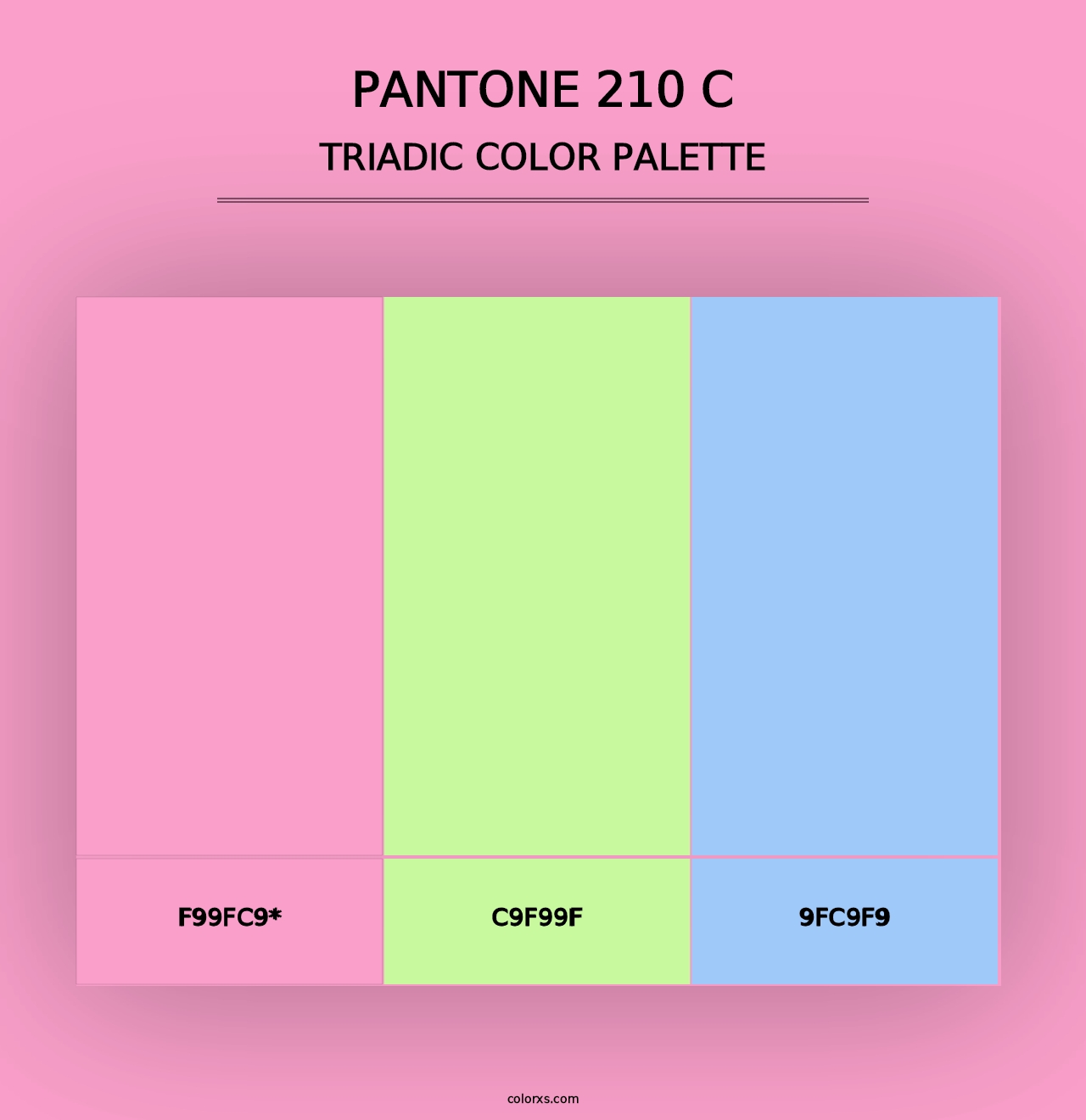 PANTONE 210 C - Triadic Color Palette