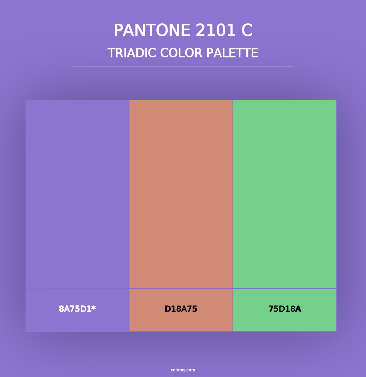 PANTONE 2101 C - Triadic Color Palette