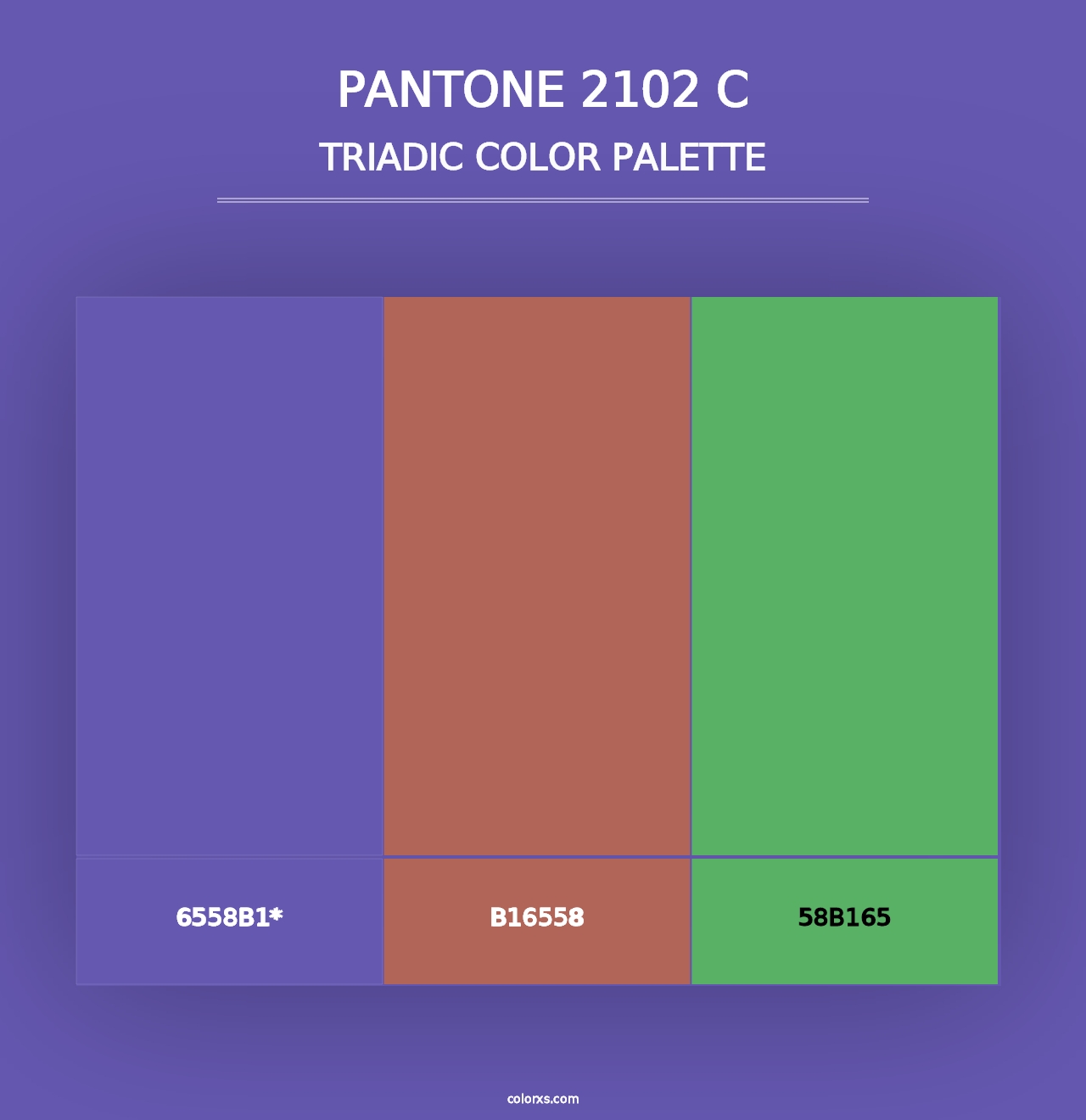 PANTONE 2102 C - Triadic Color Palette