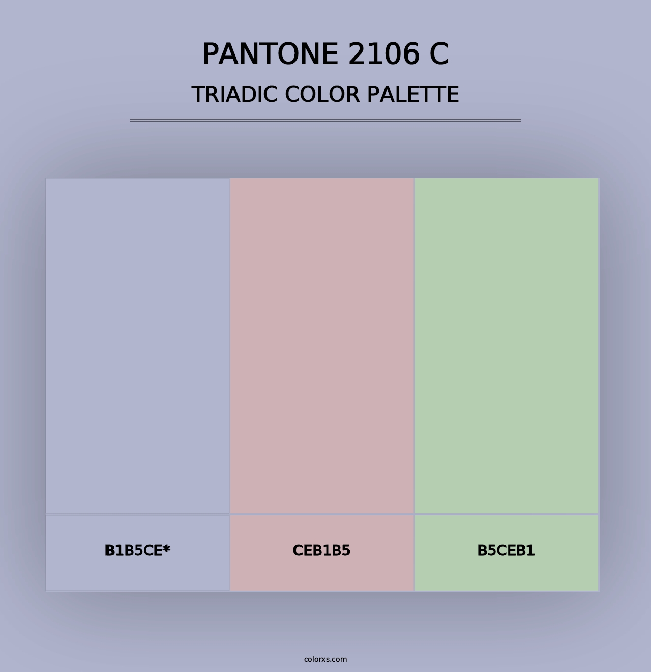 PANTONE 2106 C - Triadic Color Palette