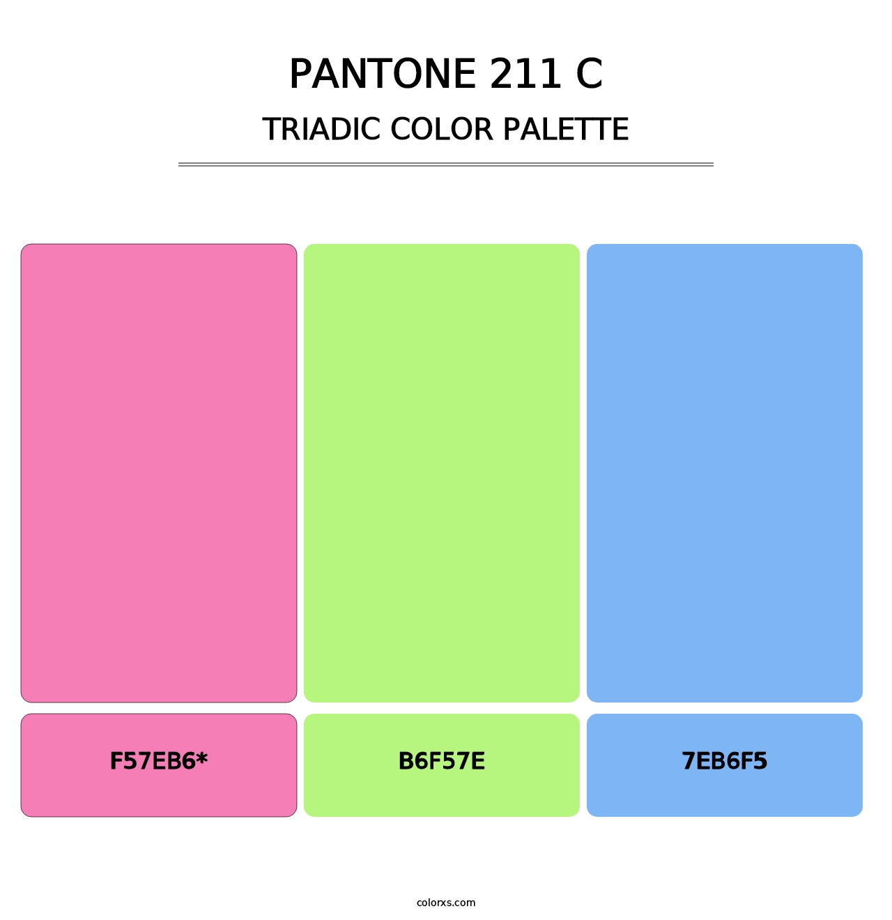 PANTONE 211 C - Triadic Color Palette