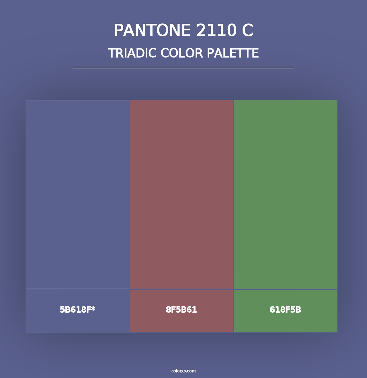 PANTONE 2110 C - Triadic Color Palette