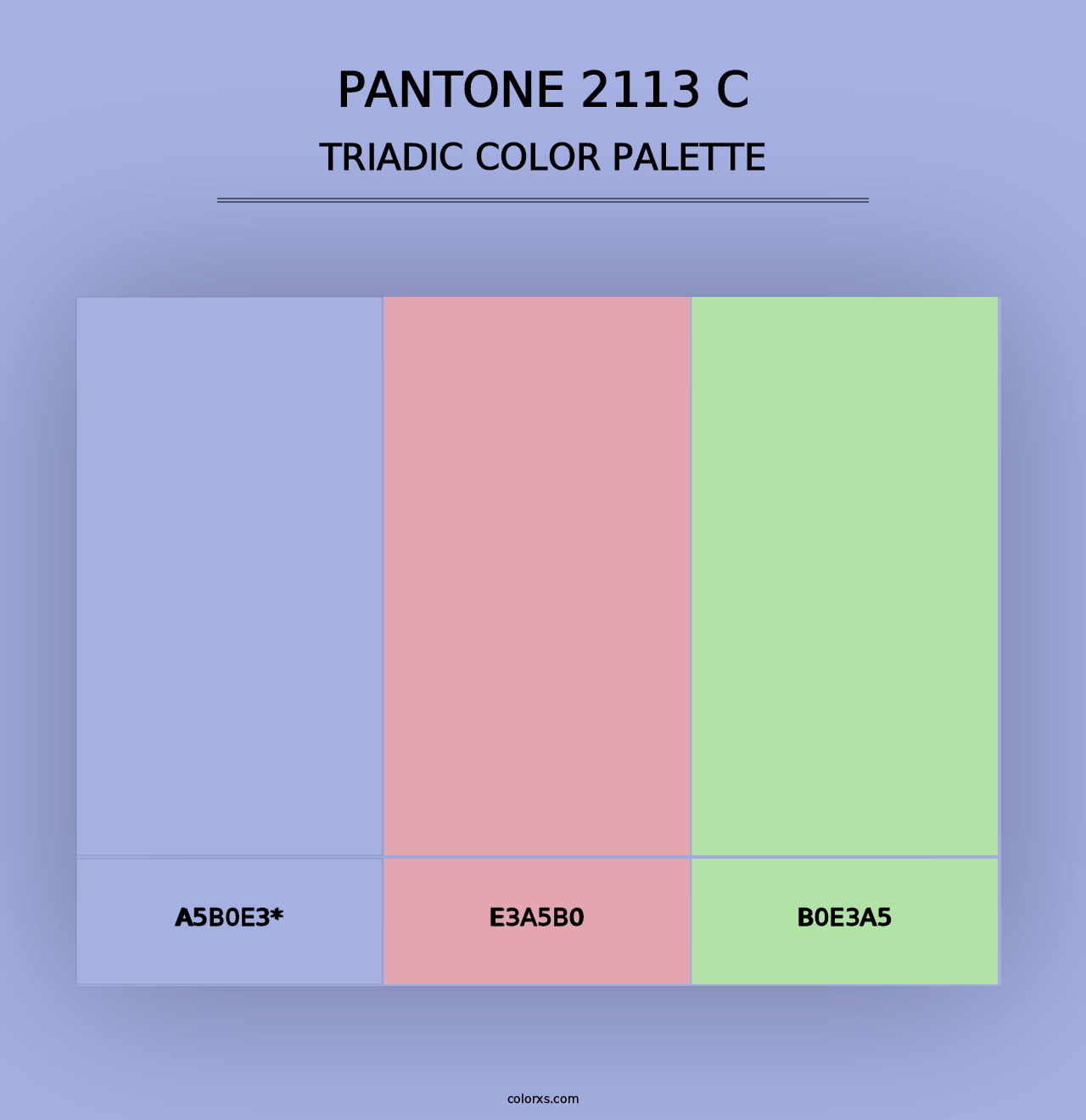 PANTONE 2113 C - Triadic Color Palette