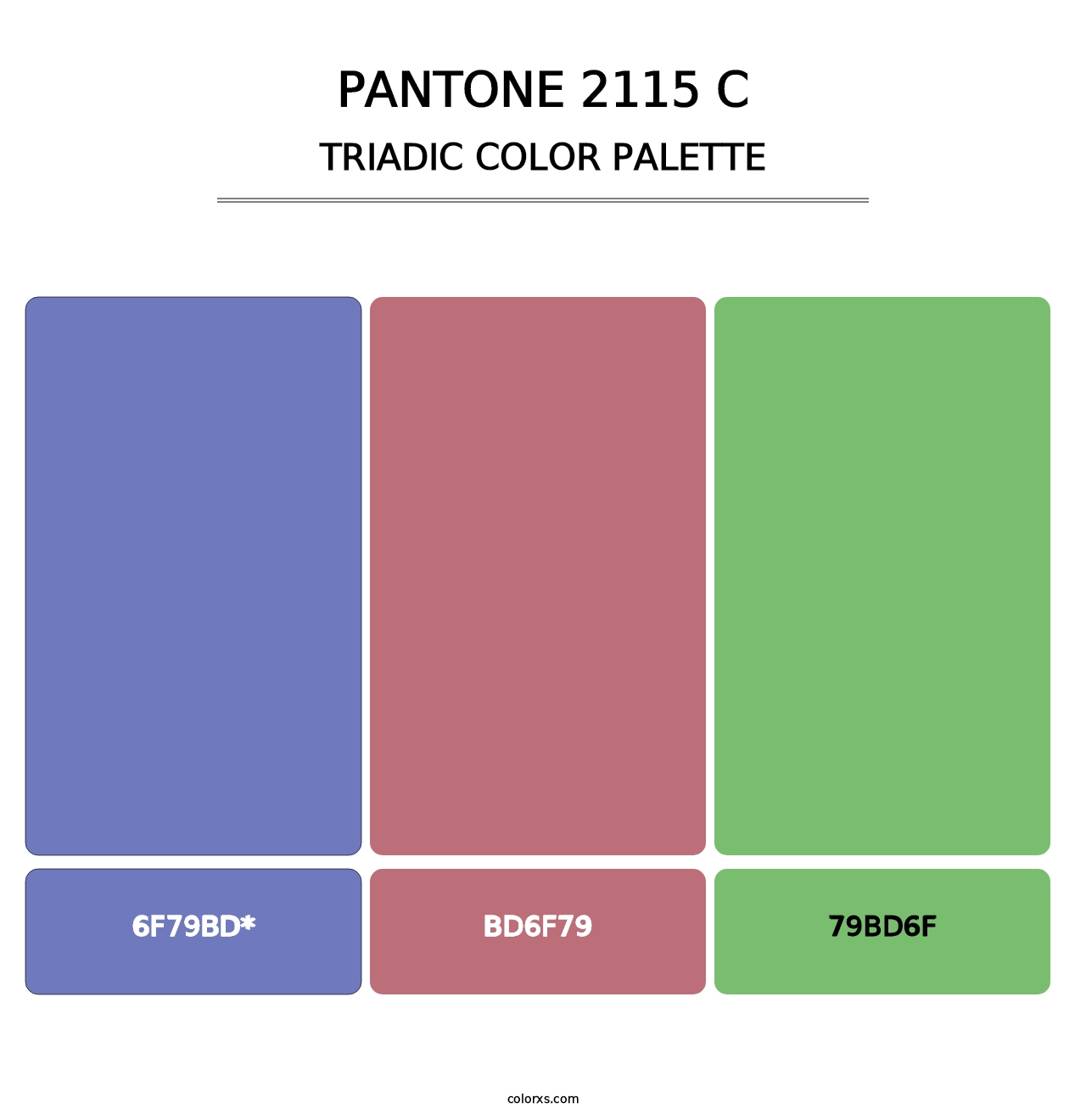 PANTONE 2115 C - Triadic Color Palette