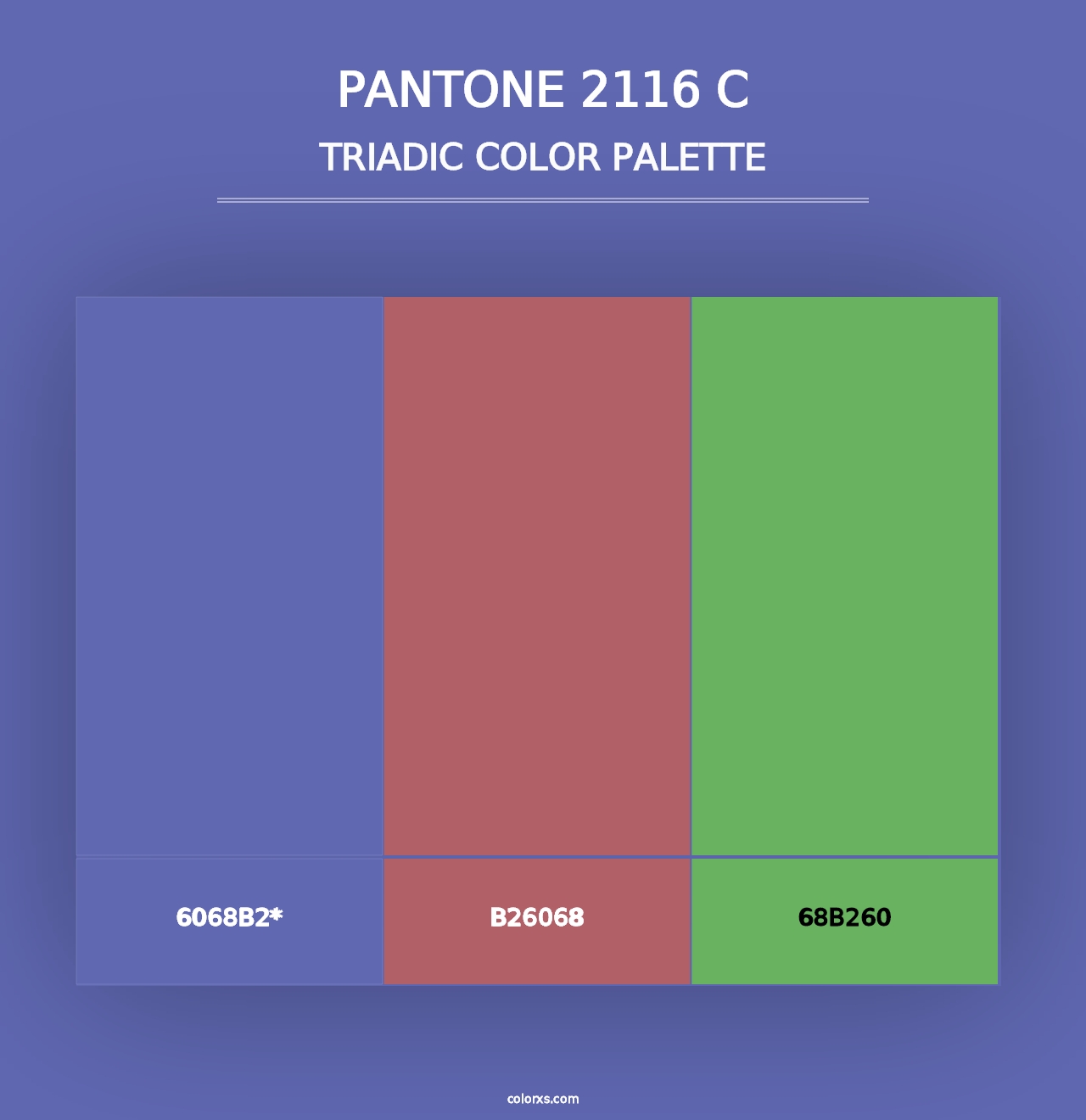 PANTONE 2116 C - Triadic Color Palette