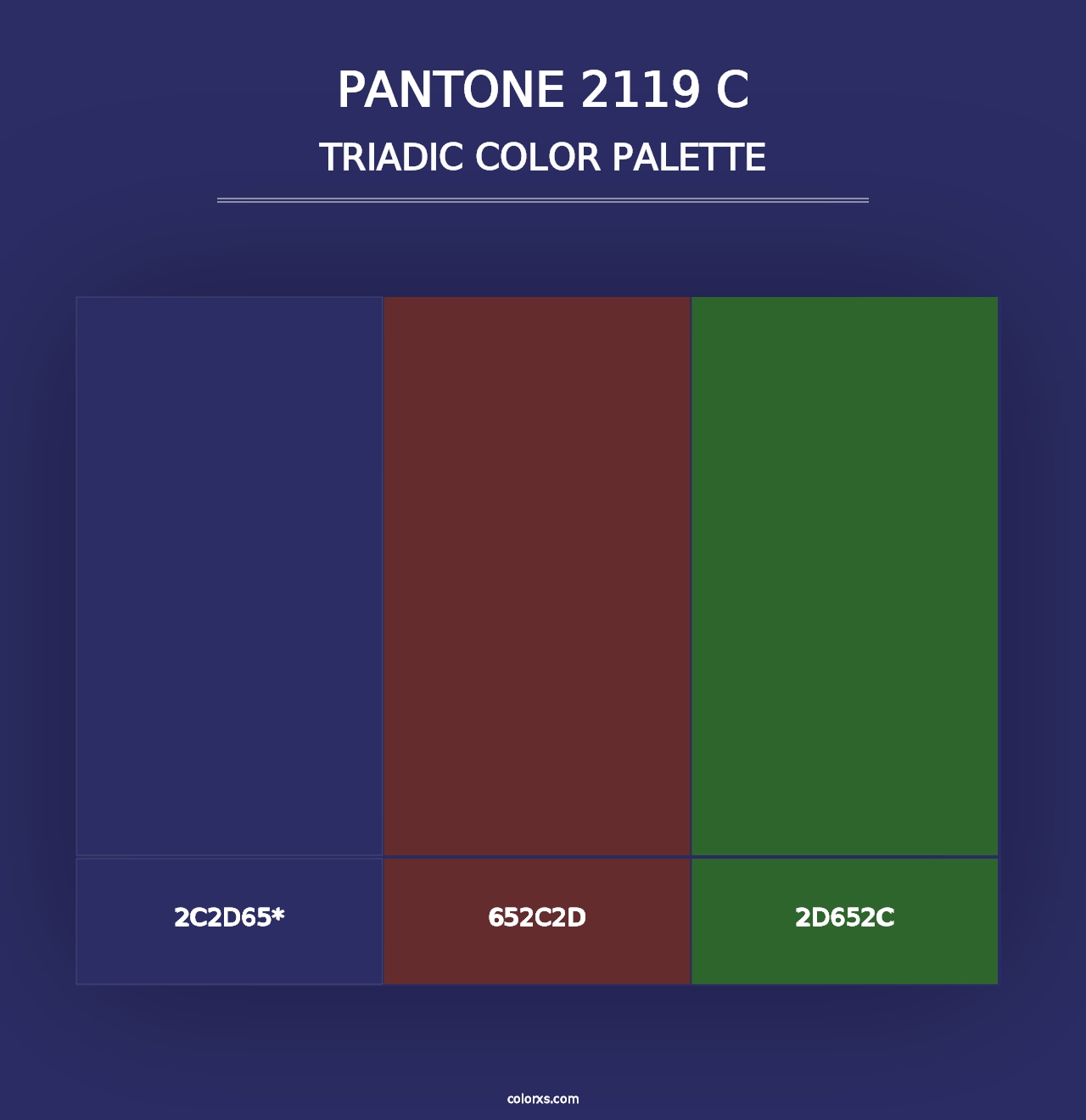 PANTONE 2119 C - Triadic Color Palette