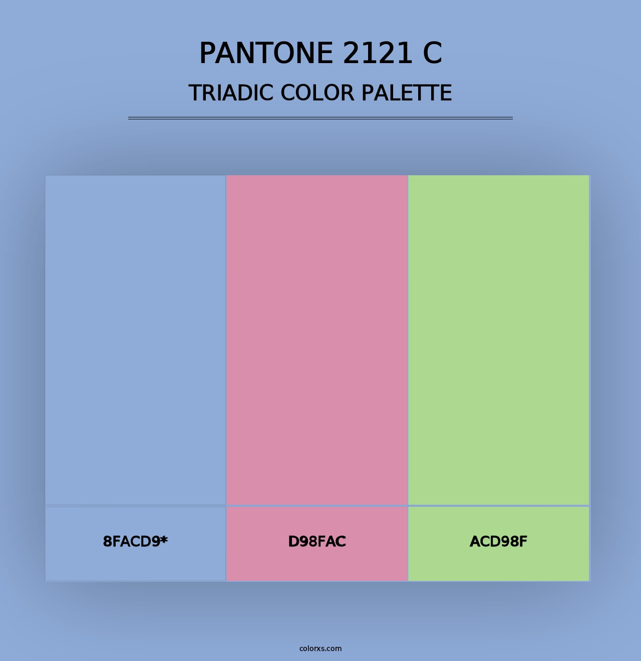 PANTONE 2121 C - Triadic Color Palette