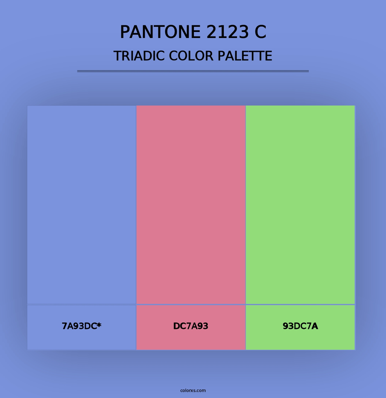 PANTONE 2123 C - Triadic Color Palette