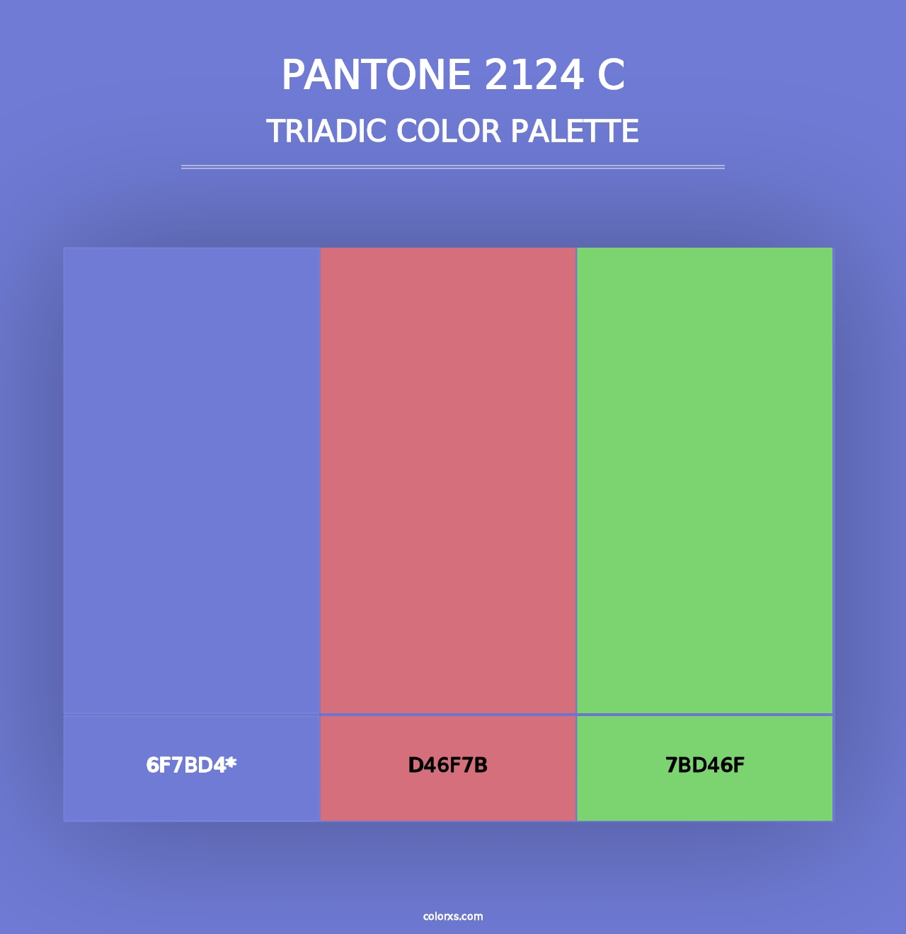 PANTONE 2124 C - Triadic Color Palette