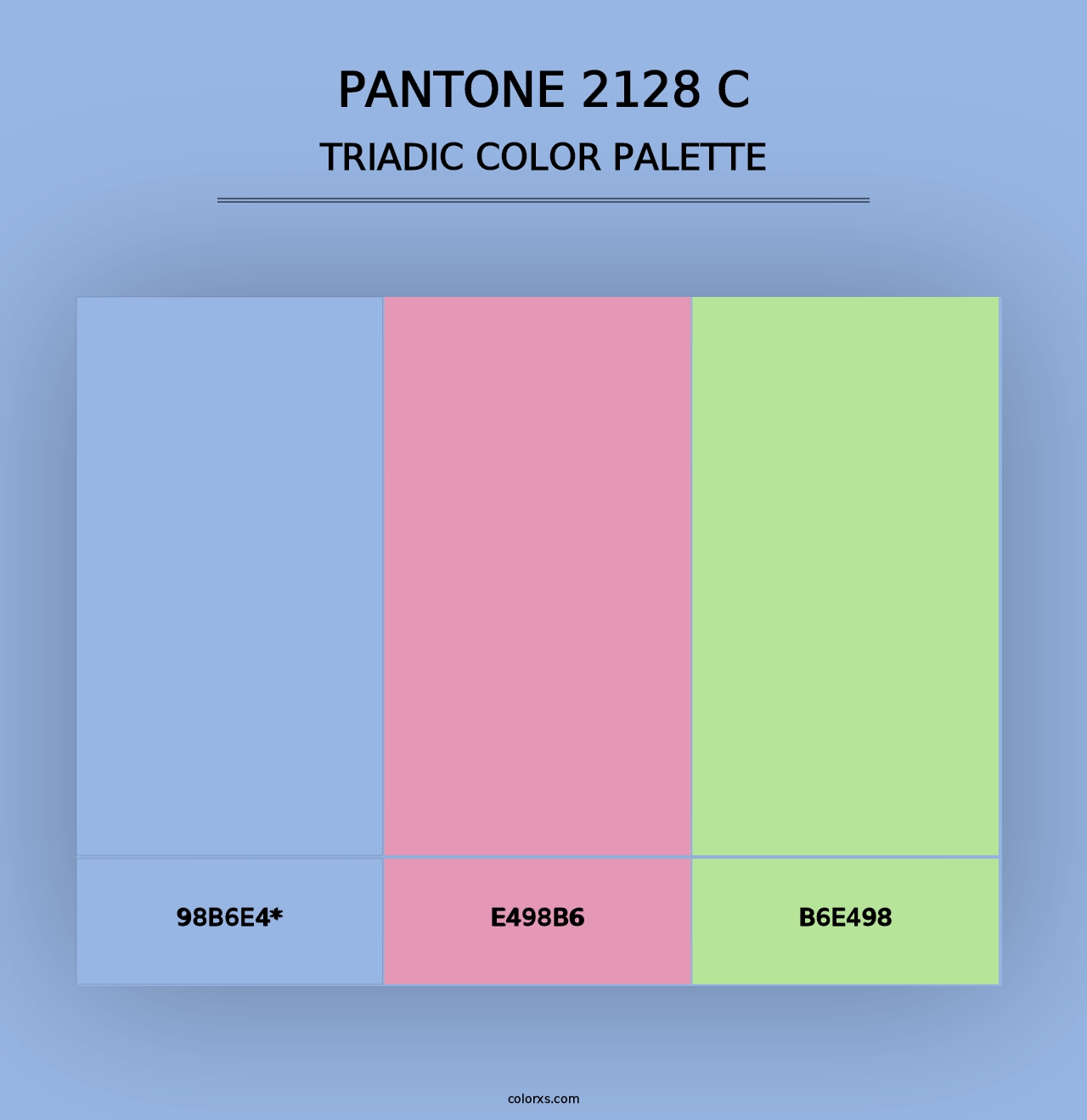 PANTONE 2128 C - Triadic Color Palette