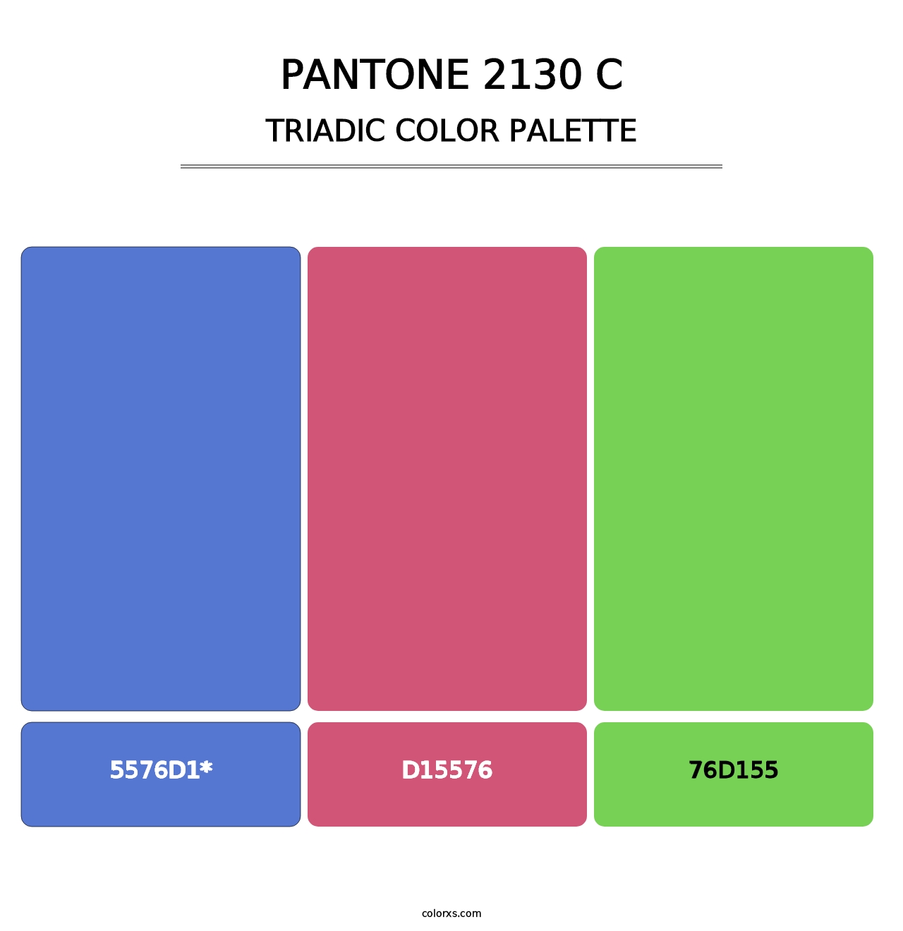 PANTONE 2130 C - Triadic Color Palette