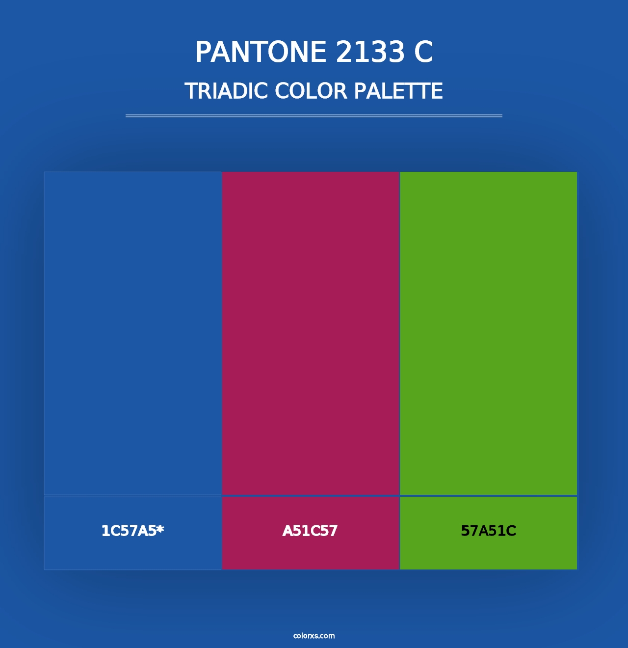 PANTONE 2133 C - Triadic Color Palette