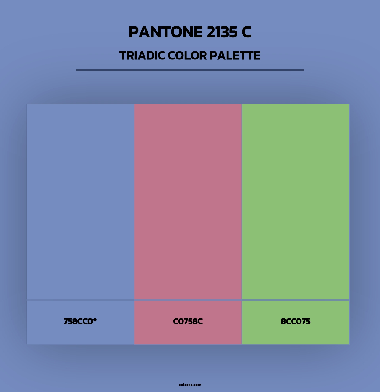 PANTONE 2135 C - Triadic Color Palette