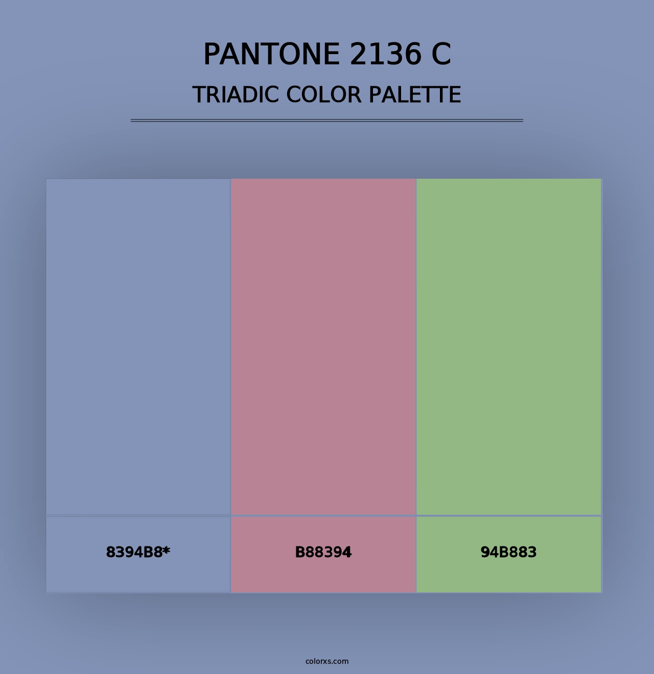 PANTONE 2136 C - Triadic Color Palette