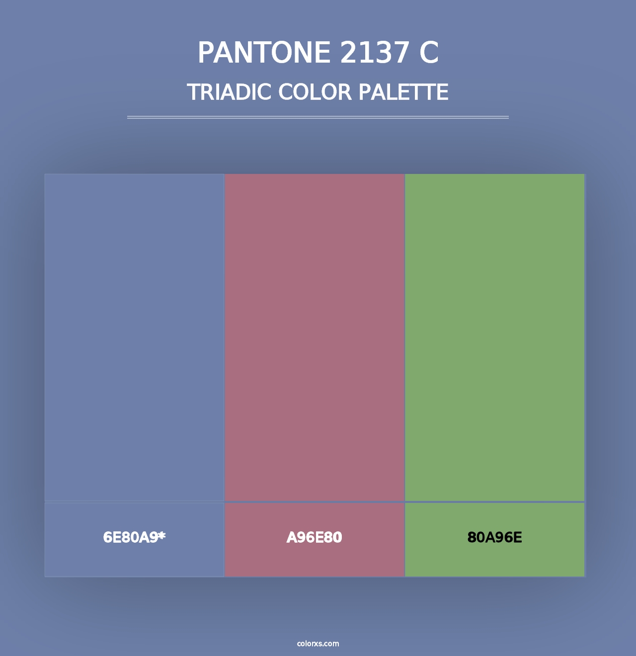 PANTONE 2137 C - Triadic Color Palette