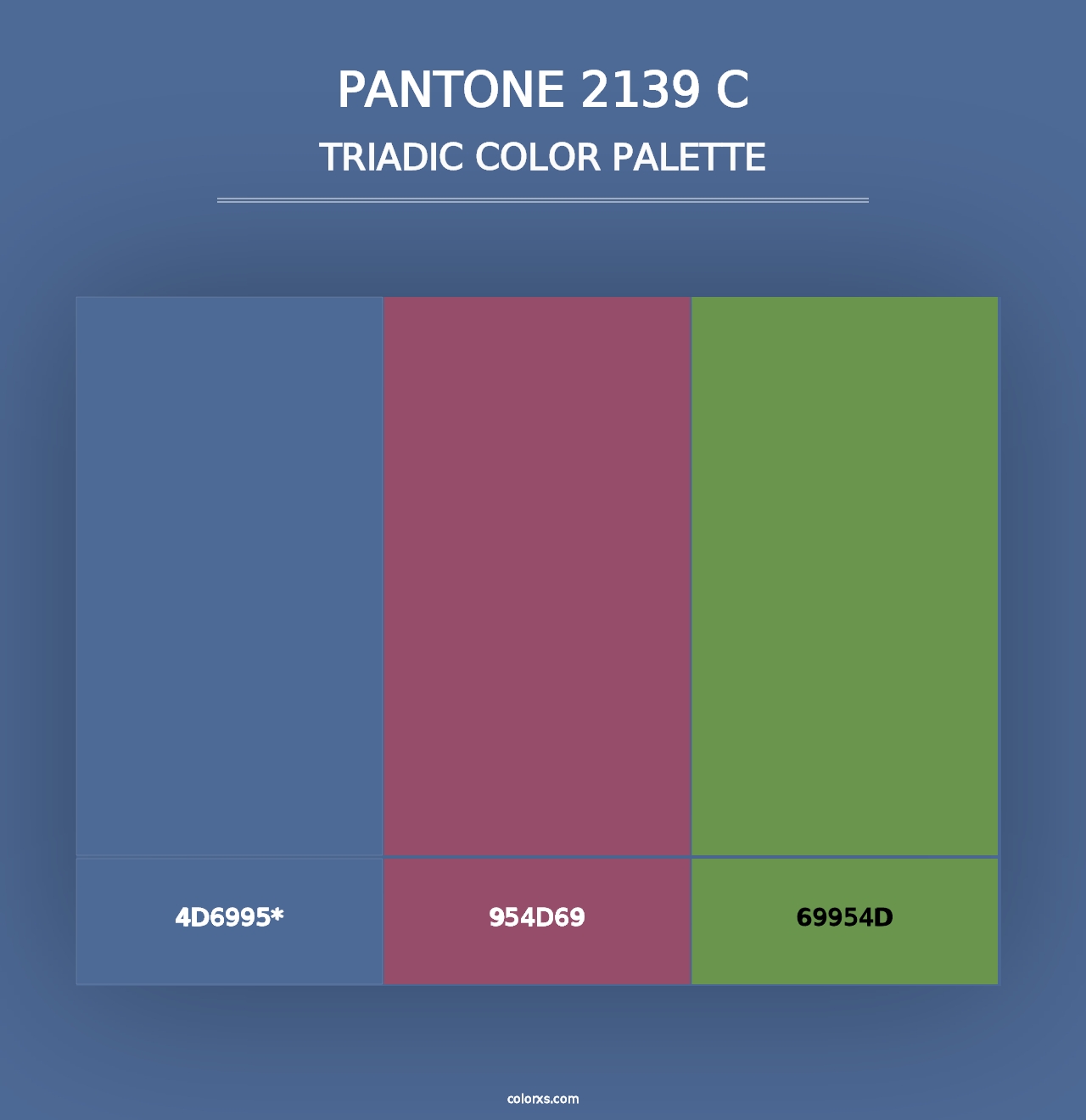 PANTONE 2139 C - Triadic Color Palette