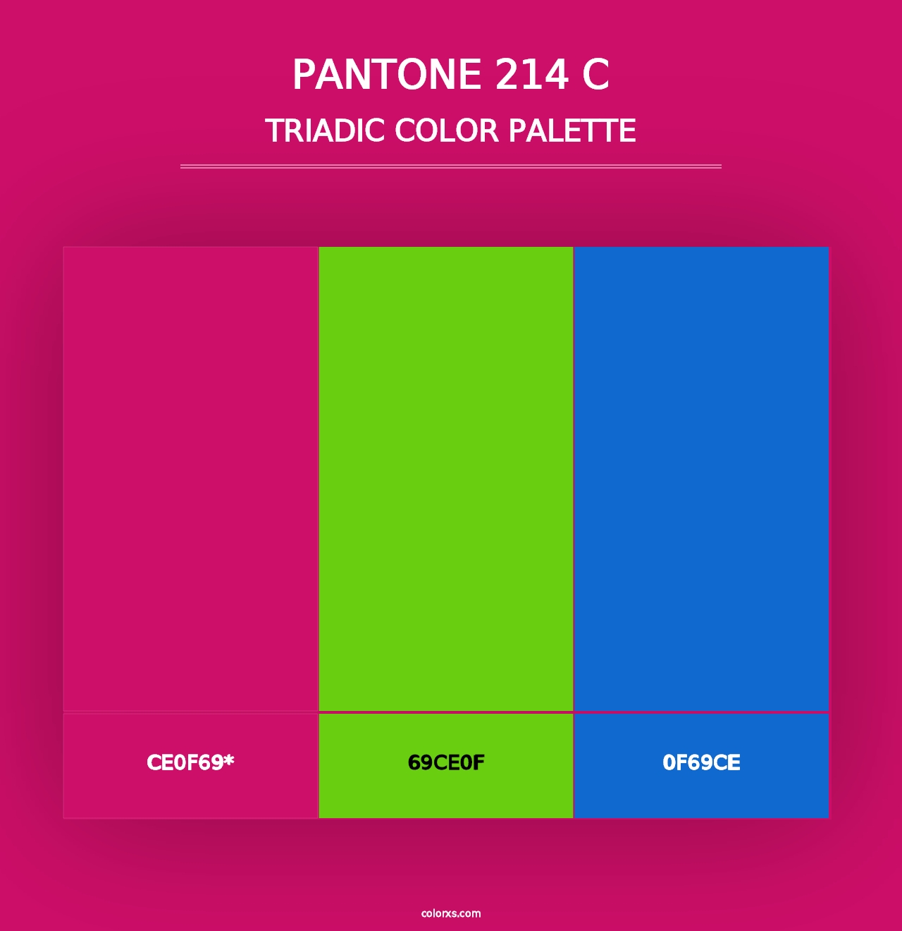 PANTONE 214 C - Triadic Color Palette