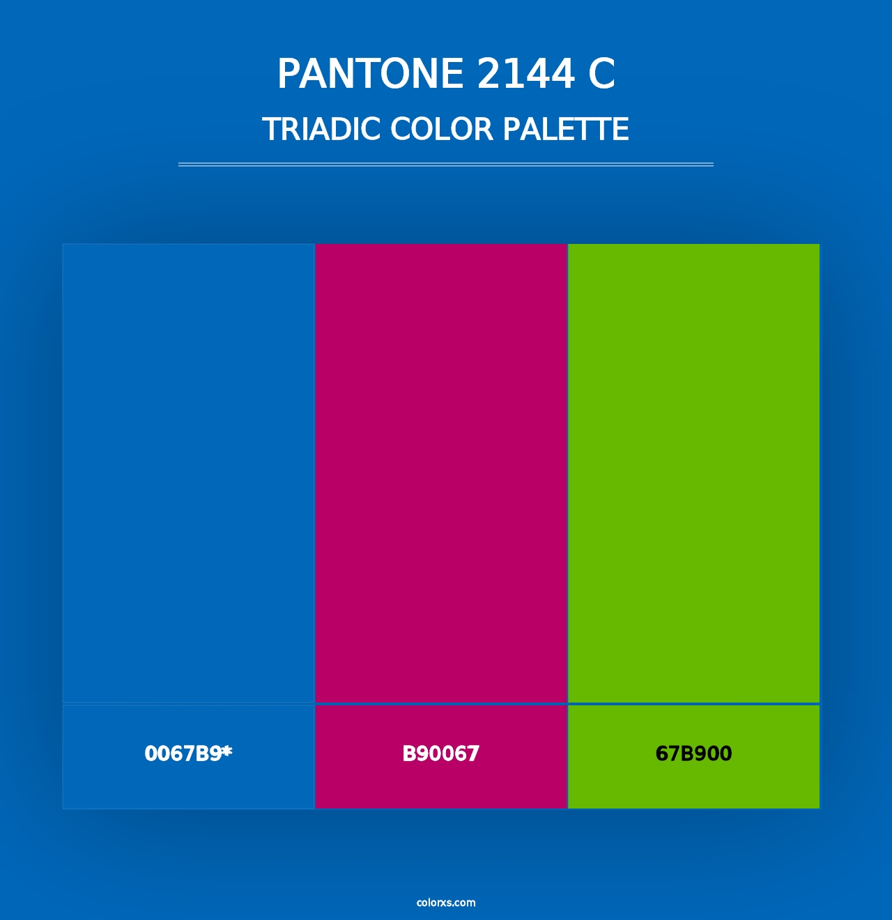 PANTONE 2144 C - Triadic Color Palette