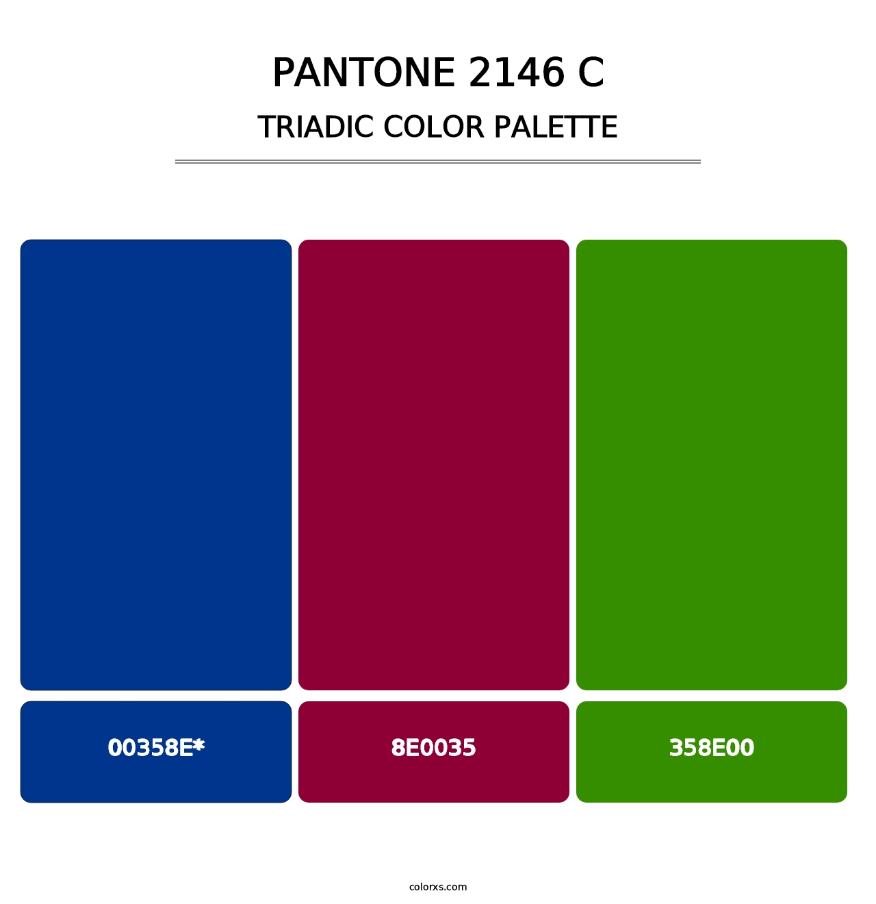 PANTONE 2146 C - Triadic Color Palette