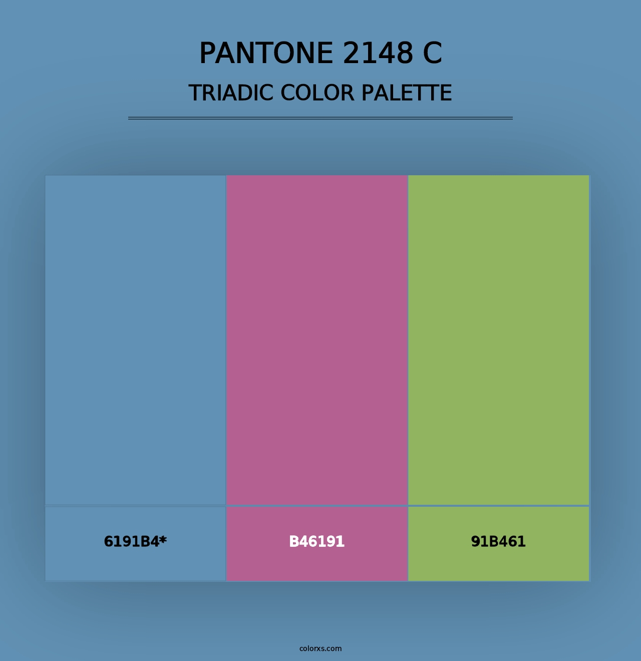 PANTONE 2148 C - Triadic Color Palette