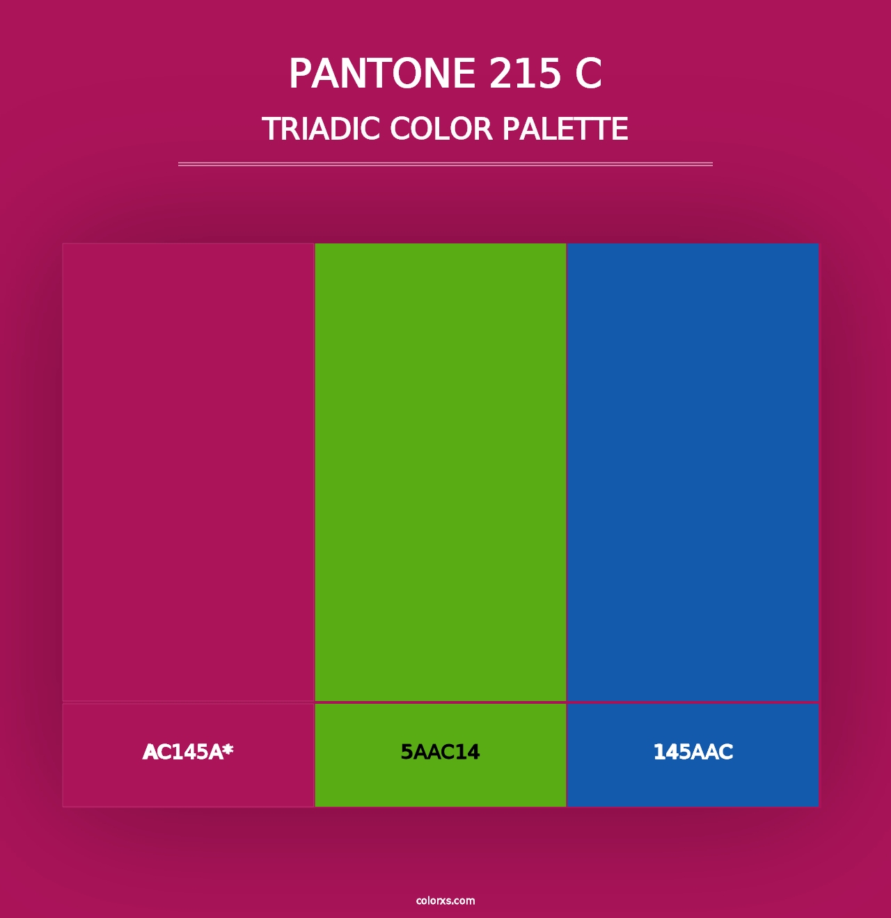 PANTONE 215 C - Triadic Color Palette