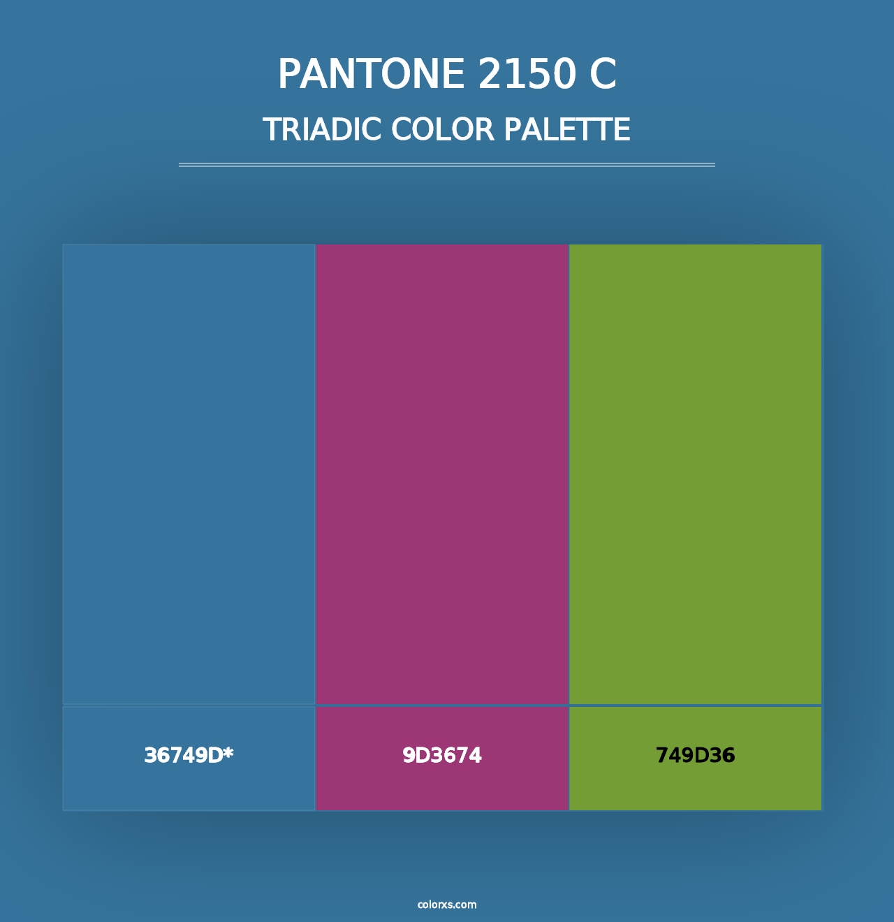 PANTONE 2150 C - Triadic Color Palette