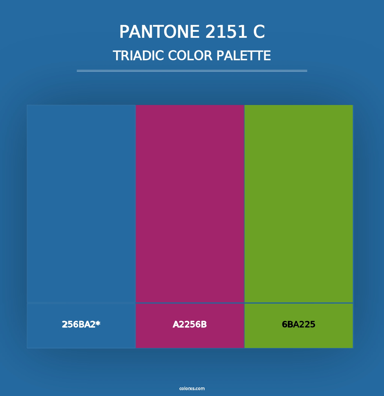 PANTONE 2151 C - Triadic Color Palette