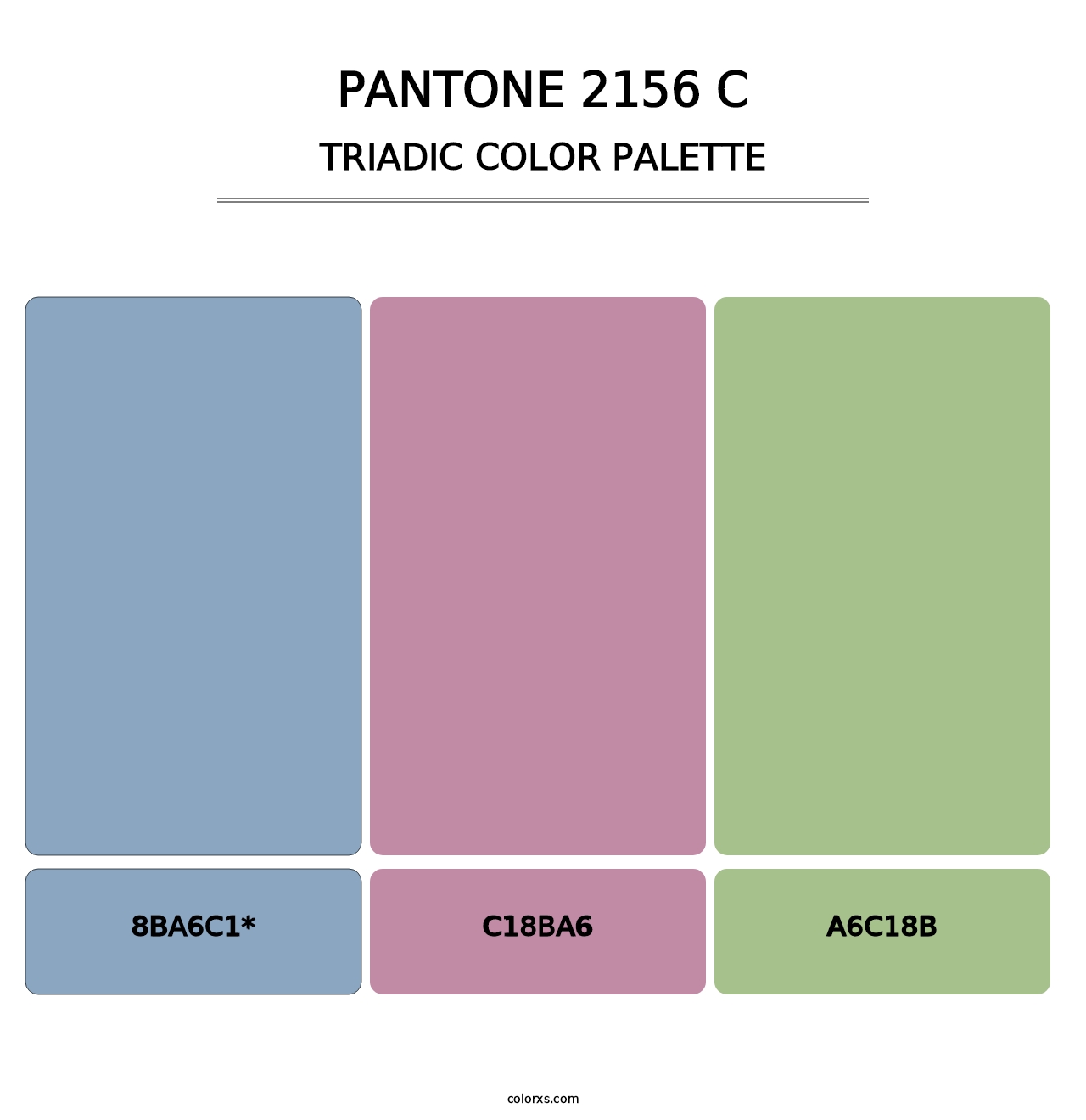 PANTONE 2156 C - Triadic Color Palette