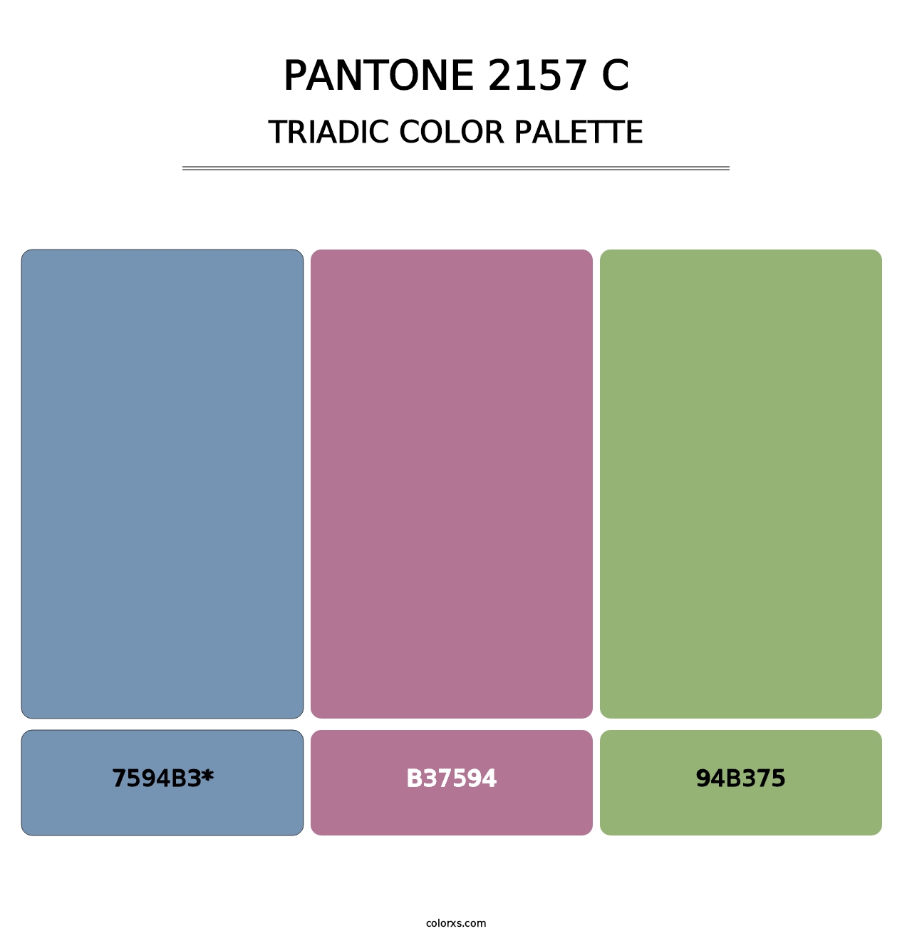 PANTONE 2157 C - Triadic Color Palette