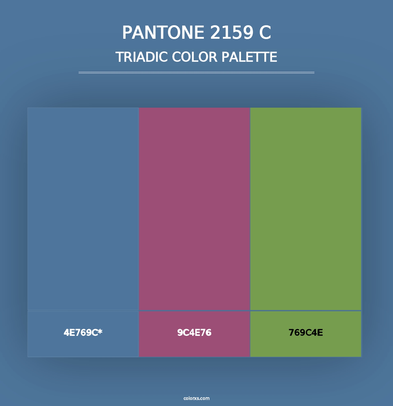 PANTONE 2159 C - Triadic Color Palette