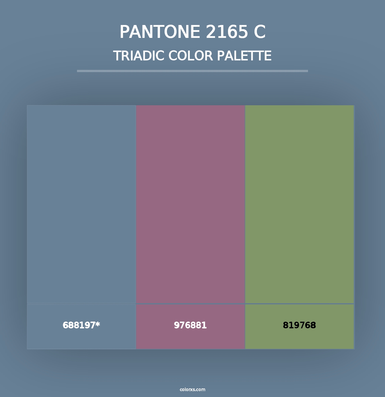 PANTONE 2165 C - Triadic Color Palette