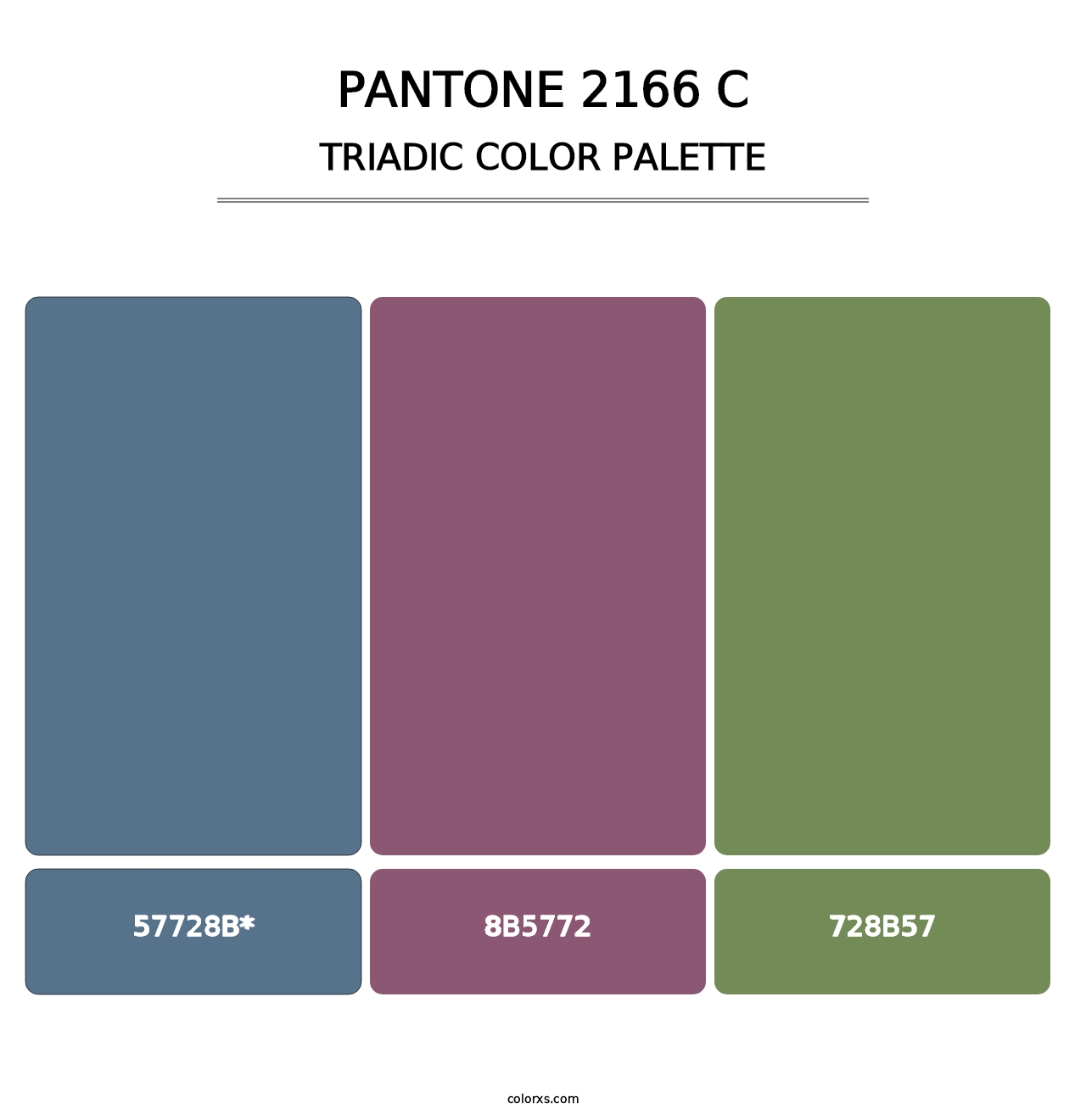 PANTONE 2166 C - Triadic Color Palette