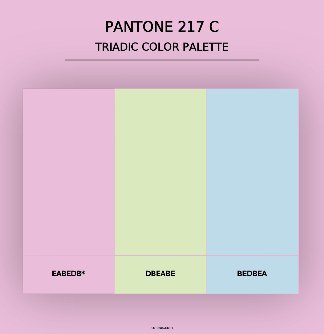 PANTONE 217 C - Triadic Color Palette