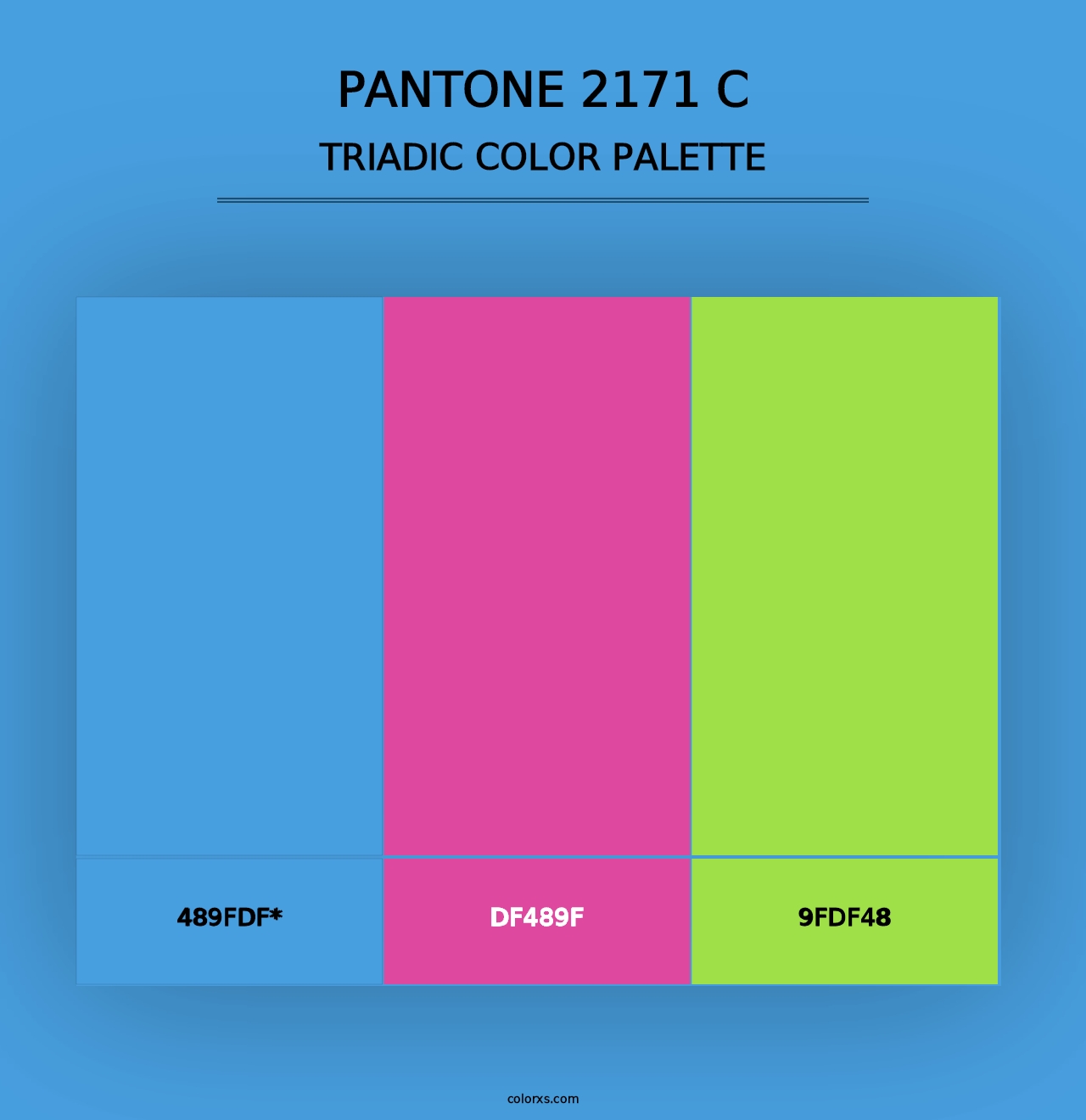 PANTONE 2171 C - Triadic Color Palette