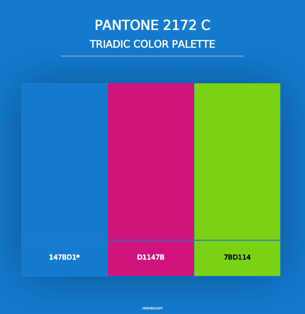 PANTONE 2172 C - Triadic Color Palette